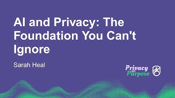 AI and Privacy - The Foundation You Can