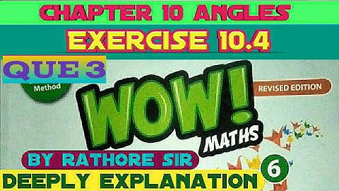 Class 6th exercise 10.4 question 3 wow maths book solutions