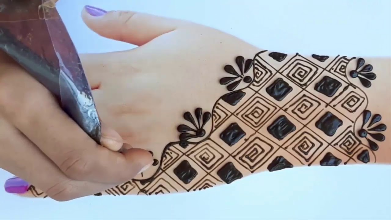 Easy Simple Mehndi Design For Back Hand Simple Arabic Mehndi