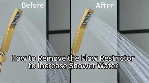 How to Remove the Flow Restrictor to Increase Shower Water