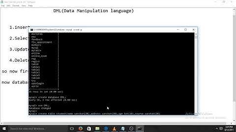 DML( Insert,Select,Update,Delete)