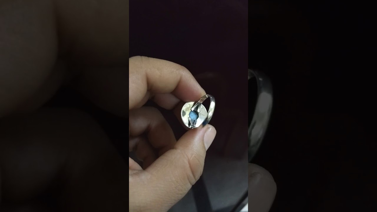 Blue Larimar Gemstone Ring, Handmade Ring, Natural Gemstone Larimar Ring