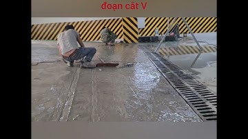 Cắt rãnh ramp dốc tầng hầm tại bệnh viện đa khoa Vĩnh Phúc