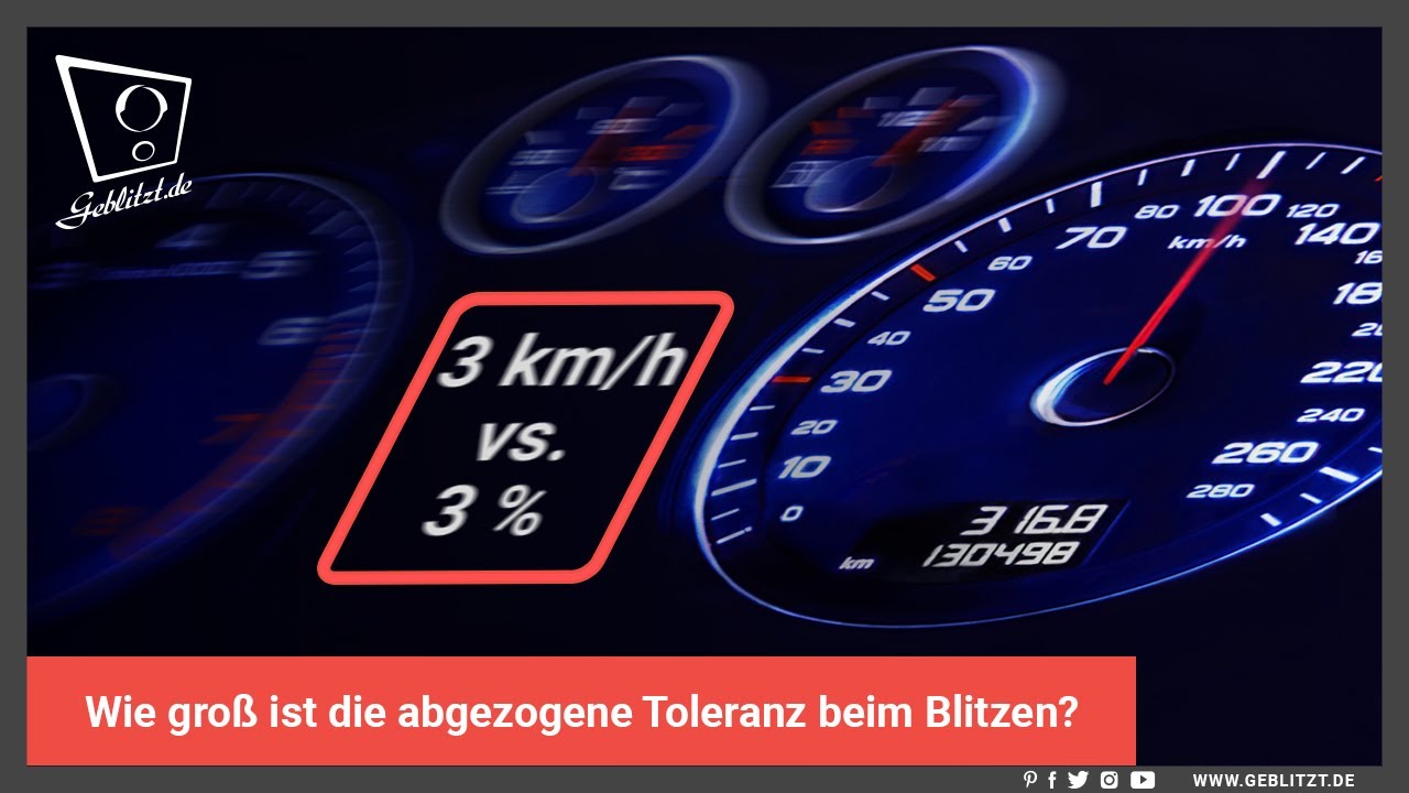 Wieviel Toleranz Wird Beim Blitzen Abgezogen 2017 Wie groß ist die abgezogene Toleranz beim Blitzen? - YouTube