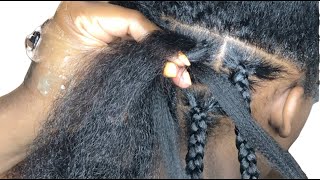 Under 2hrs, fast kids knotless box braids using my technique, no feedin | Kids knotless braids screenshot 5