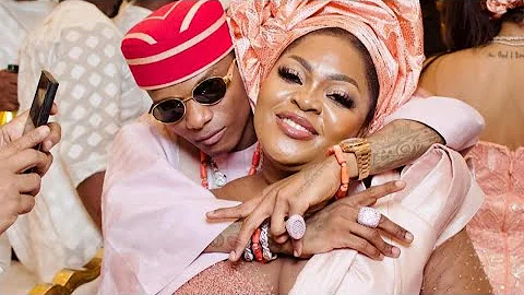 MOMENT NOLLYWOOD ACTRESS, ENIOLA BADMUS TAKES THE SHINE AT WIZKID'S LATE MOTHER'S FINAL BURIAL PARTY