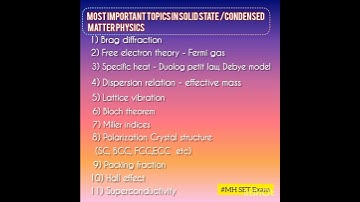 Solid state physics / Condensed matter physics