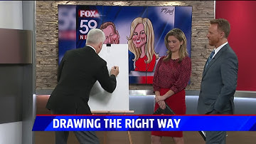Cartoonist Gary Varvel shows off new book, drawing skills