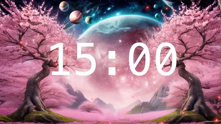 15 Minute Countdown Timer with Alarm | Calming Music | Fantasy Cherry Blossoms