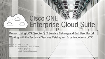 UCS Director - End User Experience