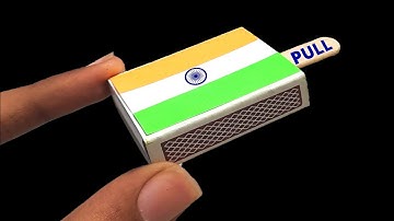 How to make a simple Match box Independence day toy | best way of flag hoisting at home