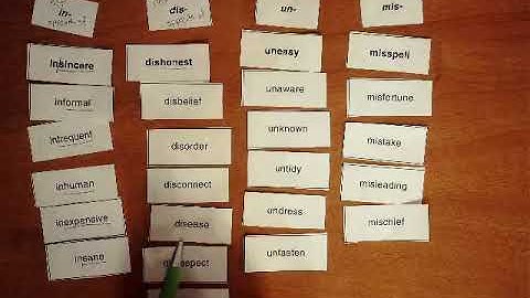 DR sort 1 prefix in dis un mis