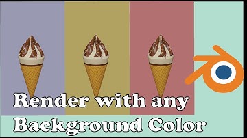 Render with any Background color in Blender | Lighting tutorial |