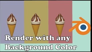 Render with any Background color in Blender | Lighting tutorial |