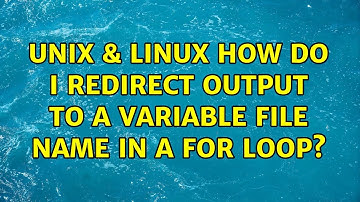 Unix & Linux: How do I redirect output to a variable file name in a for loop?