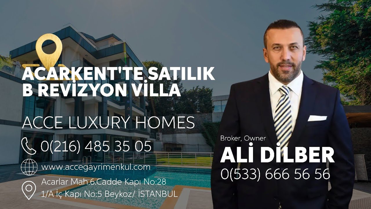 ACARKENT'TE SATILIK |  B REVİZYON  VİLLA 
