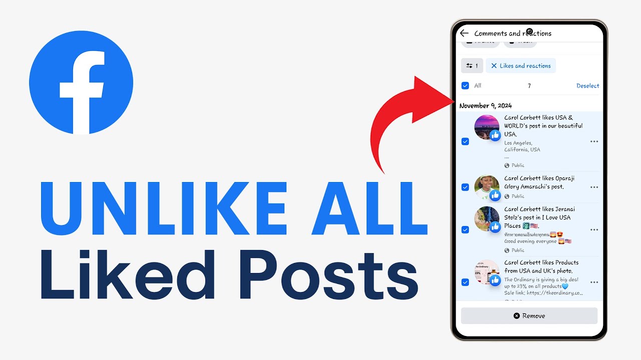 How to Unlike all Liked Posts on Facebook - YouTube