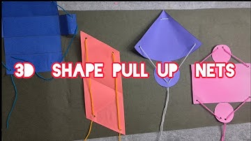 3D shape pull up nets maths project/ 3D geometrical shapes /Maths project 3D shapes model  /grade 3