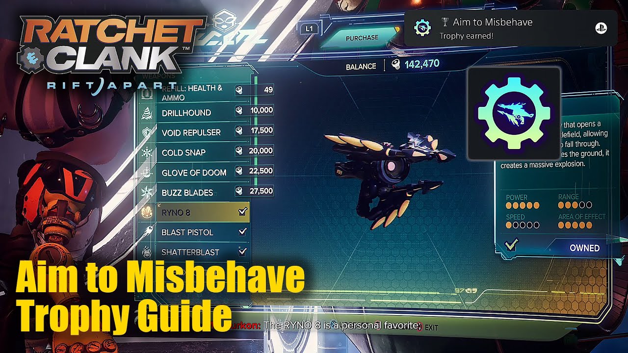 Ratchet & Clank Rift Apart • Aim to Misbehave Trophy Guide (Acquire the RYNO)