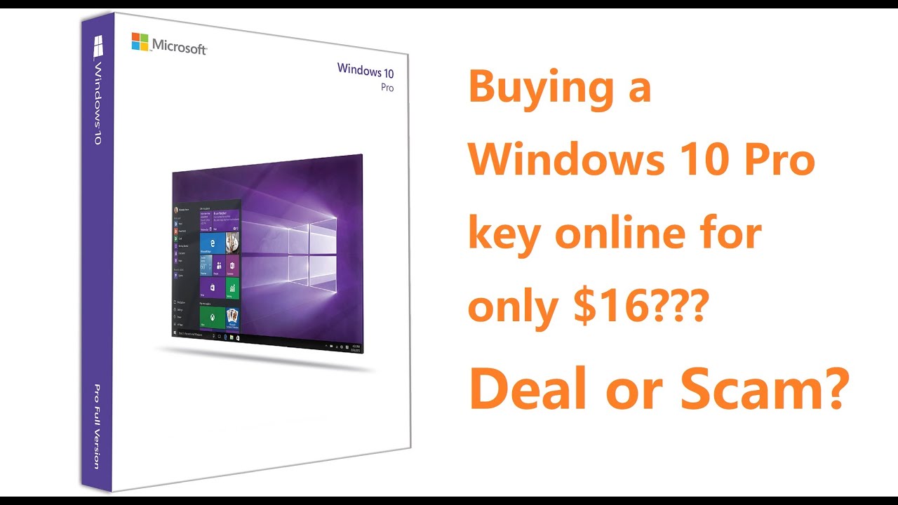 does windows 10 pro online come with a key