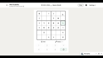 LinkedIn Mini Sudoku Answer Today #124 ___ Space  #sudoku