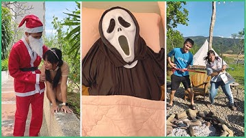 Santa Claus vs Monster vs Crazy Boy 🤣👹👧🏻 Su Hao & Linh Nhi Shorts #shorts by SH vs LNS