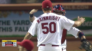 MIL@STL: Wainwright induces groundout to end game