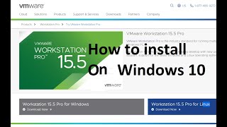 how to install vmware workstation pro on microsoft windows 10