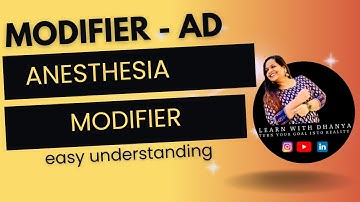 AD MODIFIER #CPTMODIFIER #LEARNWITHDHANYA #MEDICALCODING #cpcexam