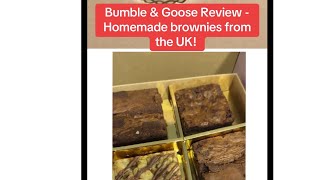 Homemade Brownie Review in the UK! Bumble and Goose sent a brownie package! #london #brownies #uk