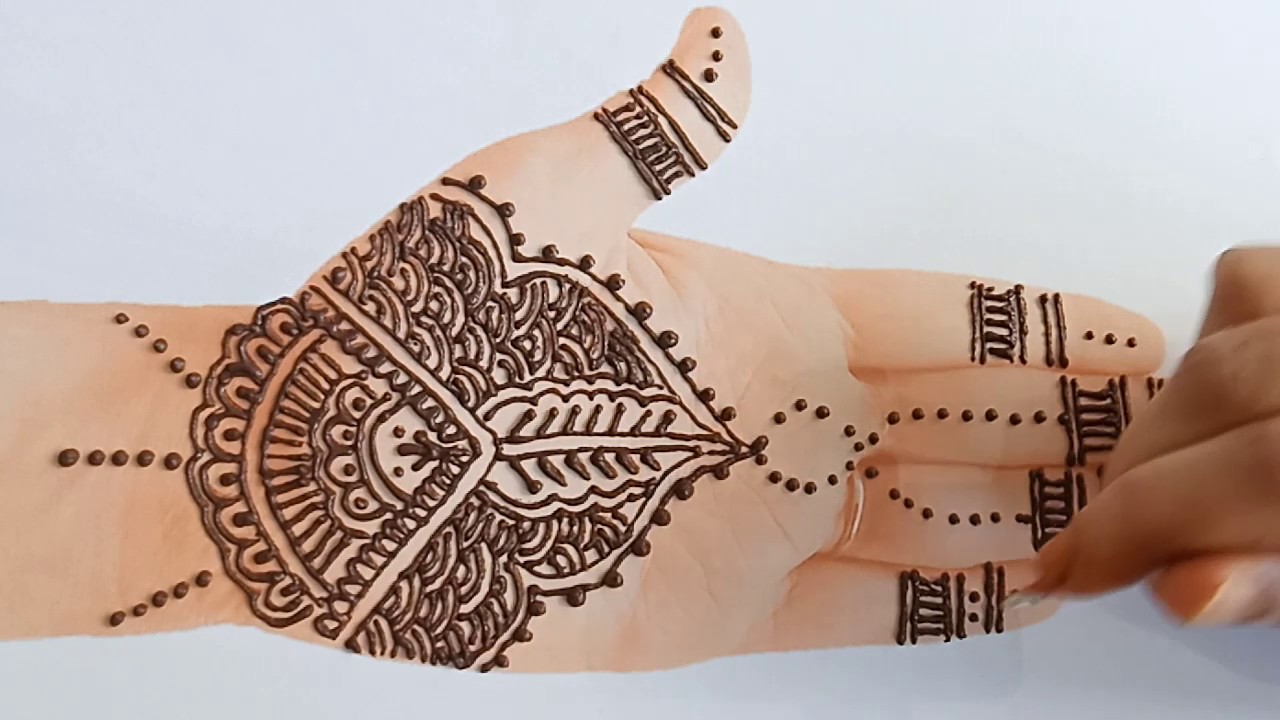 Attractive & simple mehndi design - tattoo 2020 - Easy henna mehndi ...