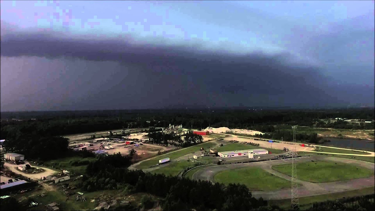 Aerial Wilmington North Carolina from Drone  Tornado Warning  YouTube