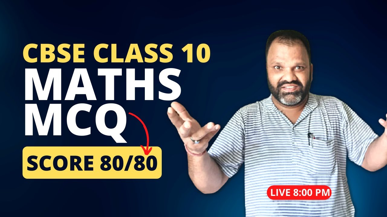 Class 10th Complete Maths Most Important 100 MCQs in One Shot With ...