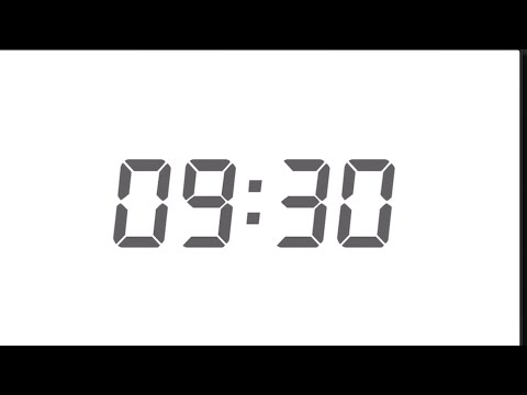 Minimal Time - 9 Minute 30 Second | Digital Time | Simple game countdown⏱
