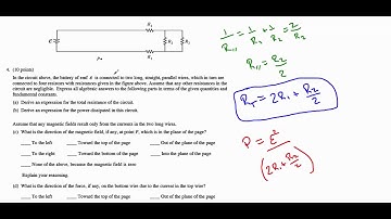 AP Physics 1 & 2 - 2010b (AP B) - Question 4 - Electricity - Circuits