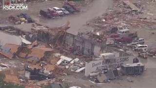 RAW: Aerial look at Jefferson City after tornado on May 22, 2019