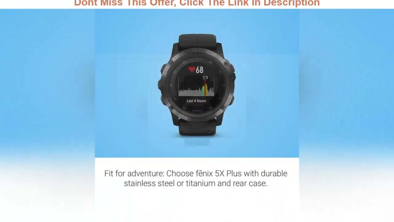 Most Best Deal Product Garmin fēnix 5X Plus, Ultimate Multisport GPS Smartwatch, Features Color Top