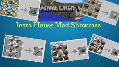 Insta House Mod Showcase 1.6.4 BUILD A HOUSE WITH A CLICK!