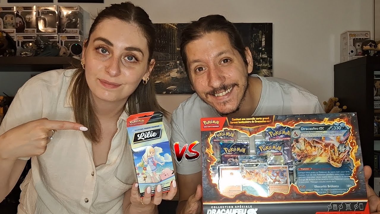 Duel ouverture Pokémon | Coffret Dracaufeu VS Brique Lilie