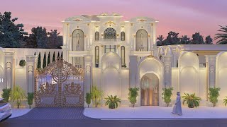 تصميم فيلا فاخرة نيو كلاسيك في الامارات - الشارقة | New Classic luxury Villa Design in UAE - SHARJAH