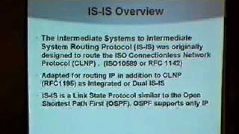 Tutorial: Introduction to IS-IS