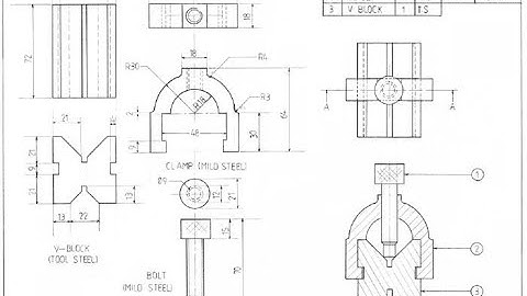 V-Block Clamp AutoCAD 3D Drawing - Arabic