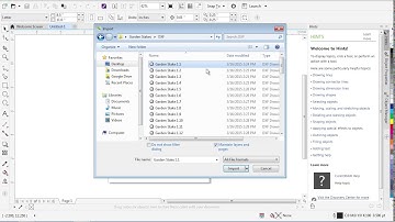 Open DXF with Corel