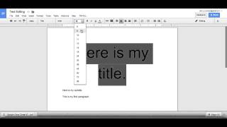 Google Docs: Editing Text