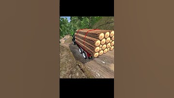 Old MercedesTruck !! wooden cargo Transportation #shorts #viral #youtubeshorts #bussid #short