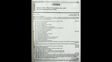 Communication skills, sem.1, main paper