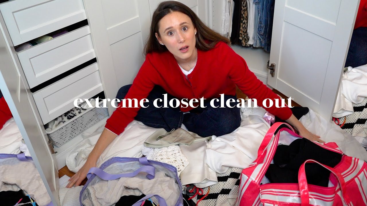 extreme closet clean out 2025 | decluttering my whole life - YouTube