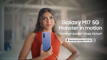 Presenting the #GalaxyM17 5G with Corning Gorilla Glass Victus and IP54 protection | Samsung