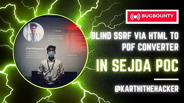 Blind SSRF Via Html To Pdf Converter In Sejda PoC | Bugbounty | @karthi_the_hacker