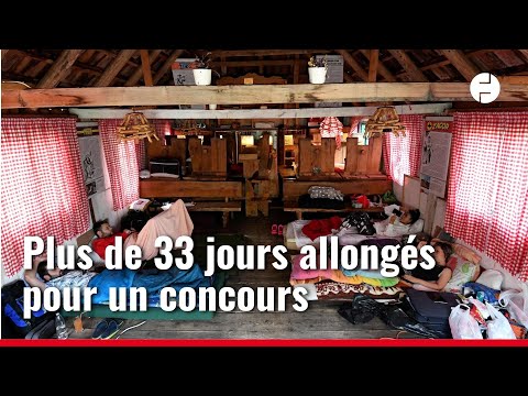 Au Monténégro, ils sont couchés depuis plus de 33 jours pour un concours de flemme